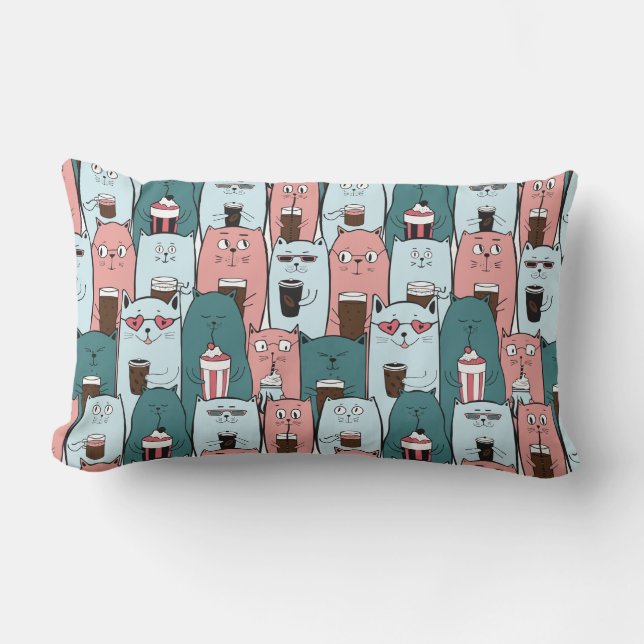 Coussin Rectangle Chats mignons (Recto)