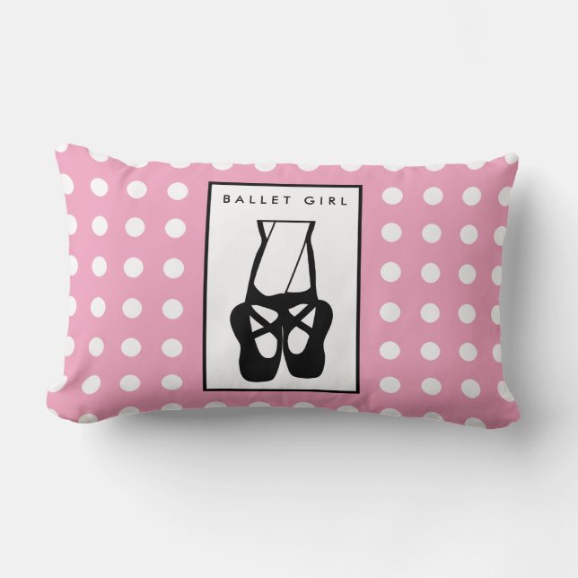Coussin Rectangle Chaussons Bleu Noir En Pointe (Recto)