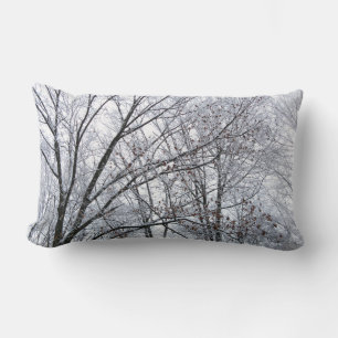 Coussin Rectangle Chêne couvert de neige