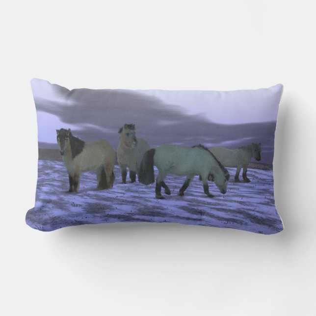 Coussin Rectangle Cheval de l'aube (Recto)