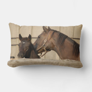 Coussin Rectangle Cheval et Poney