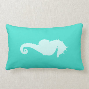 Coussin Rectangle Cheval Marin Turquoise