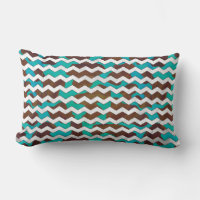 Chevron Cow Impression Brown et Turquoise