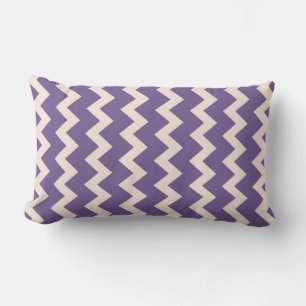 Coussin Rectangle Chevron zigzag naturel rose pâle violet clair