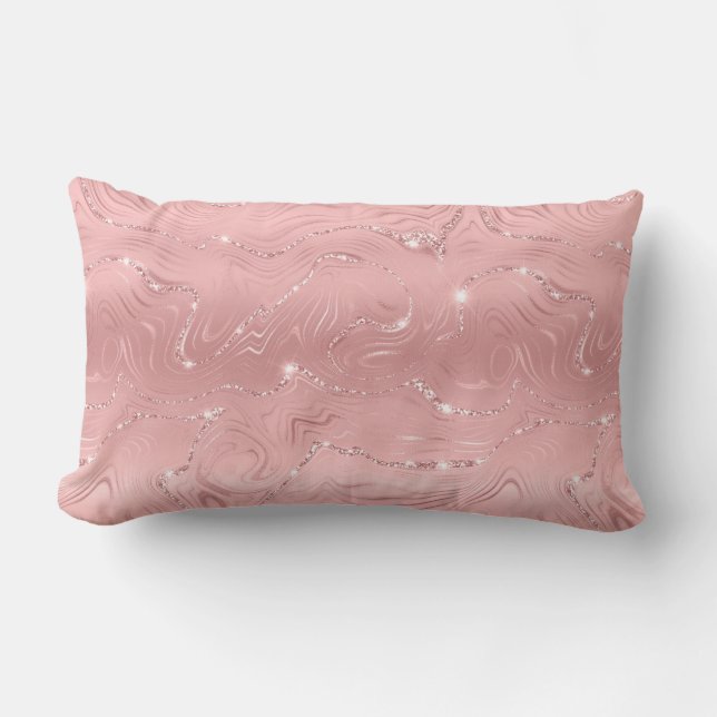 Coussin Rectangle Chic Parties scintillant Rose Silver (Recto)