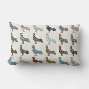 Coussin Rectangle Chicken Rooster Coloré ferme Motif