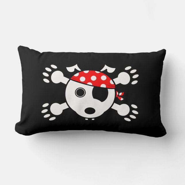 Coussin Rectangle Chien de pirate (Recto)