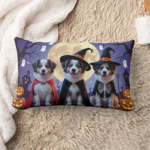 Coussin Rectangle Chiens de berger anatoliens Citrouille Halloween d