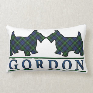 Coussin Rectangle Chiens écossais de Scottie de tartan de Gordon de