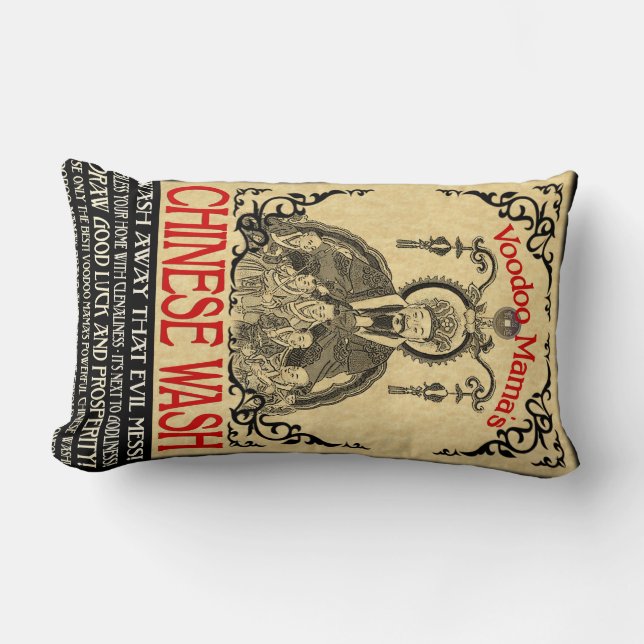 Coussin Rectangle Chinese Wash Art Pillow de vaudou de maman (Recto)