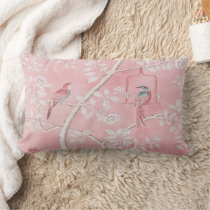 Coussin Rectangle Chinoiserie rose