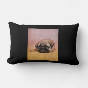 Coussin Rectangle Chiot Carlin mignon Cadeau Amoureux de les chien