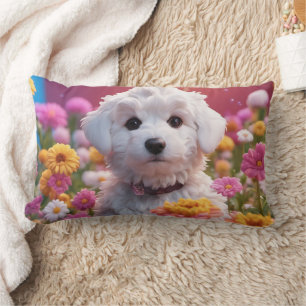 Coussin Rectangle Chiot mignon -
