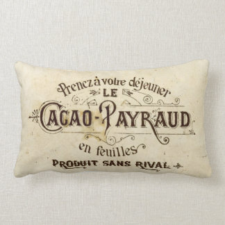 Coussin Rectangle Chocolat français vintage