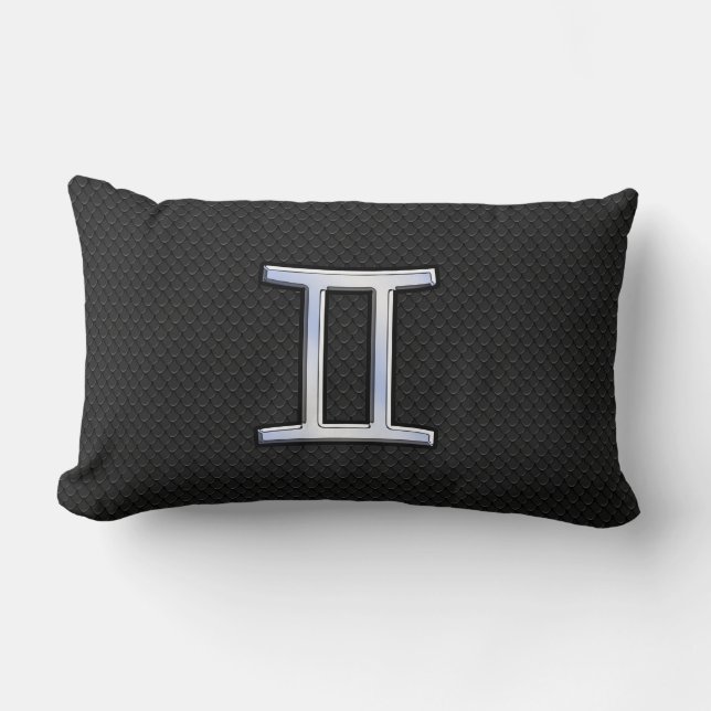 Coussin Rectangle Chrome Comme Symbole Zodiac Gemini (Recto)