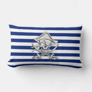 Coussin Rectangle Chromes Like Pirate on Nautical Stripes