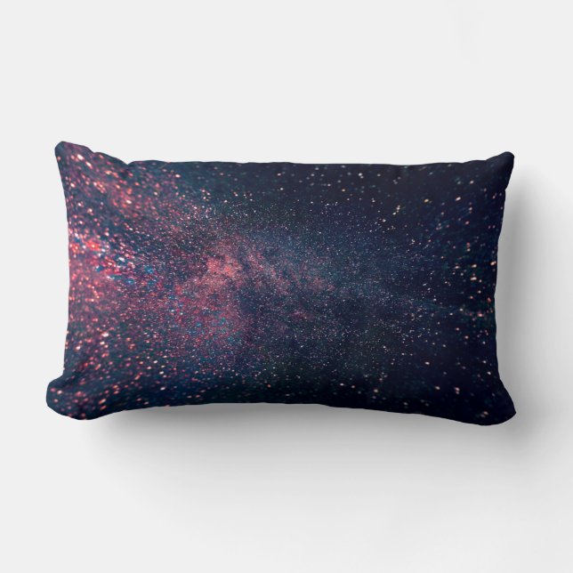 Coussin Rectangle Ciel bleu rempli d'étoiles (Recto)