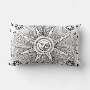 Coussin Rectangle Ciel Nocturne Antique Étoiles Solaires Zodiaque Mé