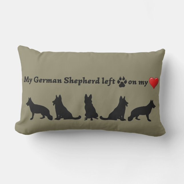 Coussin Rectangle Citation amusante allemande berger chien animal de (Recto)