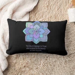 Coussin Rectangle Citation de beauté Mandala Eleanor Roosevelt