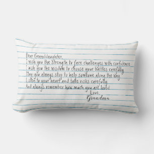 Coussin Rectangle Citation De La Petite-Fille Sur Papier Carnet