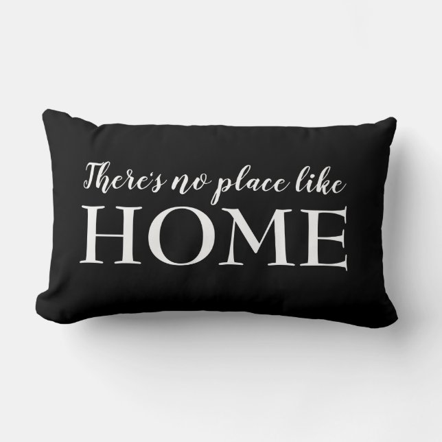 Coussin Rectangle Citation 'Il n'y a pas d'endroit comme la maison'  (Recto)