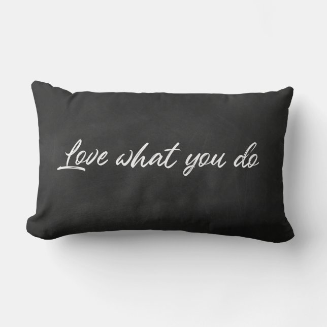 Coussin Rectangle Citation inspirée sur tableau noir (Recto)