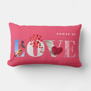 Coussin Rectangle Citation sur le Pouvoir de l'Amour Anniversaire Ro