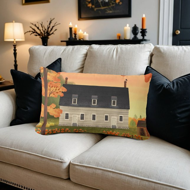 Coussin Rectangle Citrouille d'automne | (Créateur téléchargé)