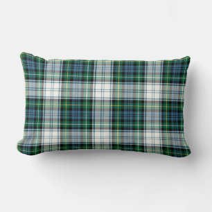 Coussin Rectangle Clan Campbell habille Tartan Vert et blanc Plaid