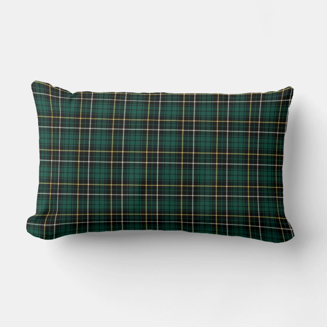 Coussin Rectangle Clan écossais foncé vert et noir MacAlpine (Recto)