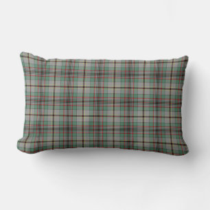 Coussin Rectangle Clan gris et vert Craig Scottish Plaid
