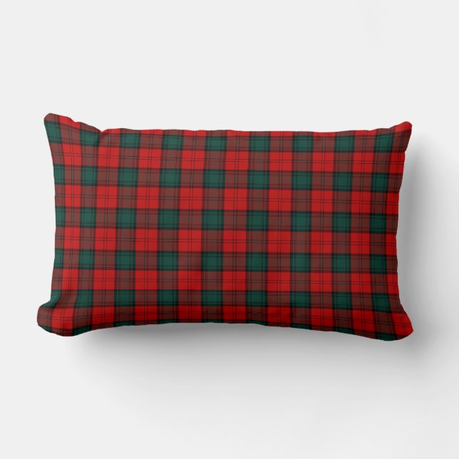 Coussin Rectangle Clan rouge et vert Stewart d'Atholl Tartan (Recto)