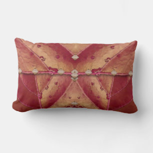 Coussin Rectangle Clutch rouge et or chaud