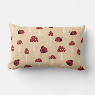 Coussin Rectangle 🐞 Coccinelles de la forêt et décor de maison cham