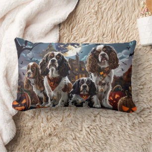 Coussin Rectangle Cocker Spaniel Halloween Épouvantable