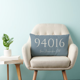 Coussin Rectangle Code postal et accueil de ville