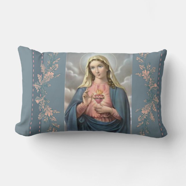 Coussin Rectangle Coeur impeccable personnalisé de Mary (Recto)