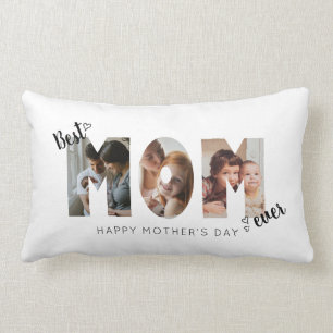 Coussin Rectangle Coeur mignon Meilleure maman Ever 3 Photo Collage