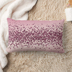 Coussin Rectangle Coeurs de Parties scintillant rose Plutôt Ombre
