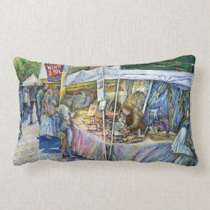 Coussin Rectangle Coin de Flying Pig Farm et Wine a Bit.