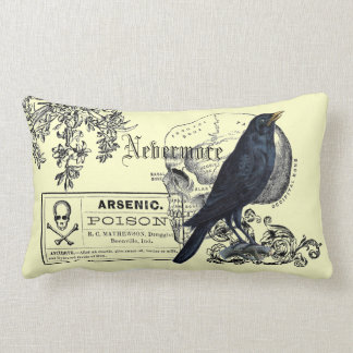 Coussin Rectangle Collage d'Edgar Allen Poe Raven