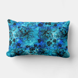 Coussin Rectangle Collage d'orchidée hawaïenne Wahine Lace