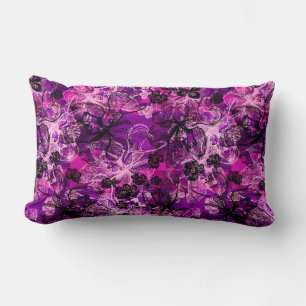 Coussin Rectangle Collage d'orchidée hawaïenne Wahine Lace