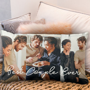 Coussin Rectangle Collage photo Couple 3 moderne Meilleur Couple Jam