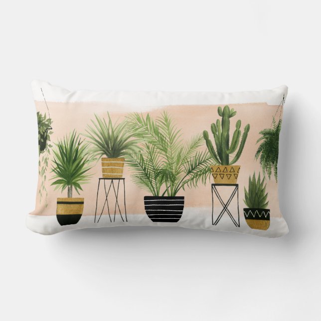 Coussin Rectangle Collection d'oasis intérieure (Recto)