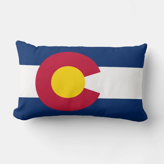 Coussin Rectangle Colorado : Le drapeau américain du centenaire (Recto)