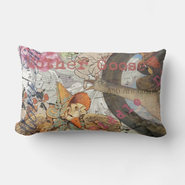 Coussin Rectangle Comptine de Mère l'Oie Conte de Fées (Recto)