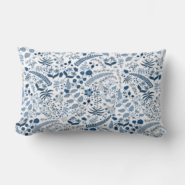 Coussin Rectangle Conception à deux côtés | Boho Floral Belle (Recto)