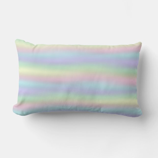 Coussin Rectangle Conception Abstraite des couleurs pastel liquides (Recto)